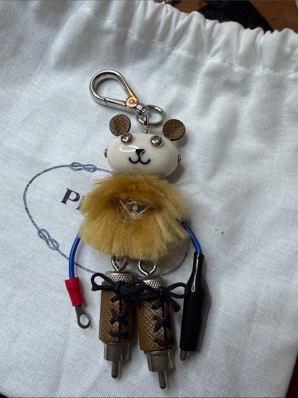 Authentic Prada Robot Bear Keychain/Bag Charm